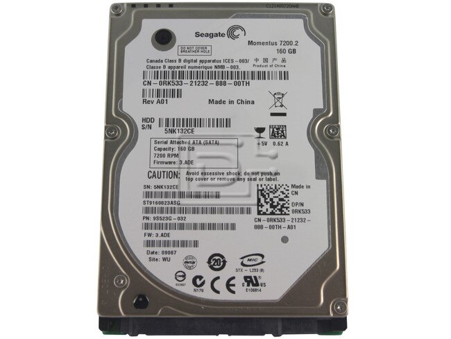 Seagate ST9160823ASG RK533 0RK533 SATA Hard Drive image 1