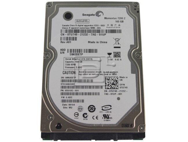 Seagate ST9160823AS TU740 0TU740 SATA Hard Drive image 1