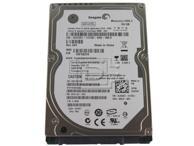 Seagate ST9160827AS JU351 0JU351 SATA Hard Drive image 1