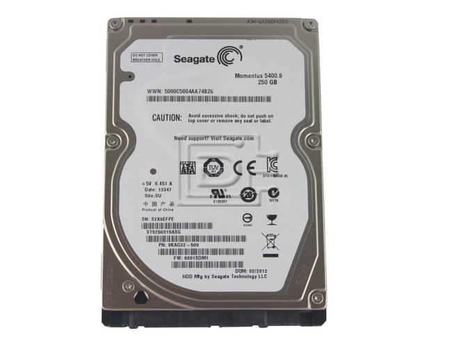 Seagate ST9250315ASG 9KAG32 SATA Hard Drive image 1