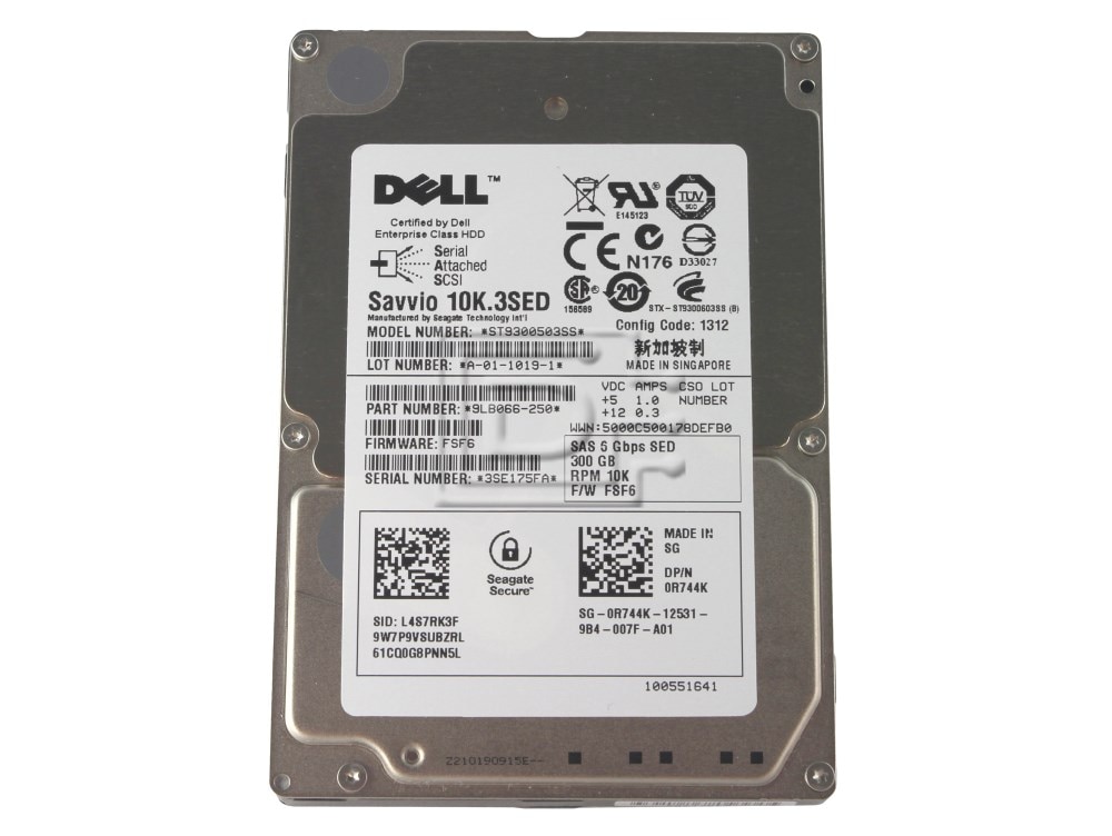 Seagate ST9300503SS R744K V3D7F 0R744K 0V3D7F SAS Hard Drives Image 1 image