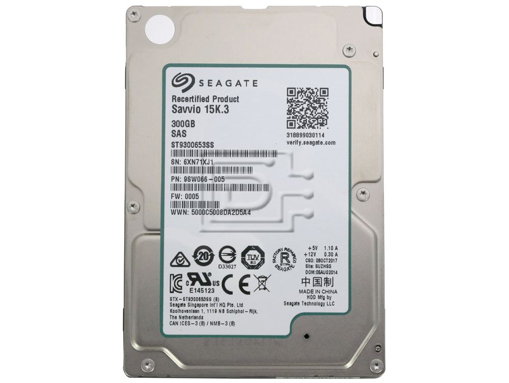Seagate Savvio 15K.3 300GB ST9300653SS SAS Hard Drives