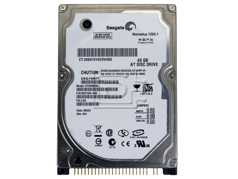 Seagate ST940825A 9W3182-040 2.5" IDE Hard Drive Image 2 image