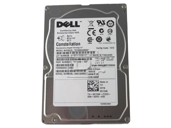 Seagate ST9500430SS 0K831N K831N 9FY246 9FY246-050 TH-0K831N-21233-965-00EA-A00 R734K 0R734K SAS Hard Drive image 4