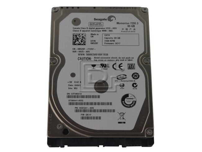 Seagate ST980411ASG 0N528F N528F SATA Hard Drive image 1