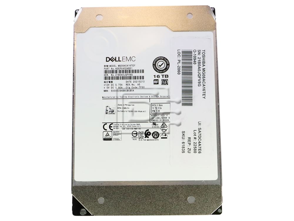 Western Digital Gold WD161KRYZ 16TB 3.5 LFF 6Gbps 7.2K RPM