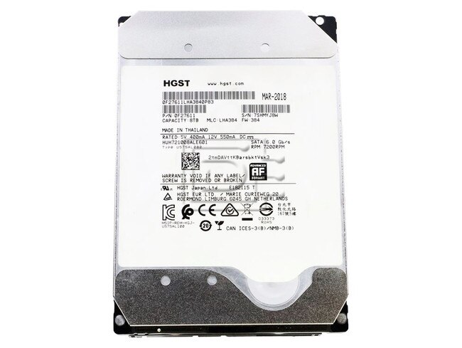 Hitachi 0F27611 HUH721008ALE601 SATA Hard Drive image 1