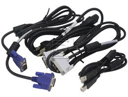 Dell V7226 Desktop Monitor cable kit includes USB VGA DVI and Power cable