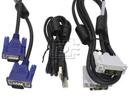 Dell V7226 Desktop Monitor cable kit includes USB VGA DVI and Power cable
