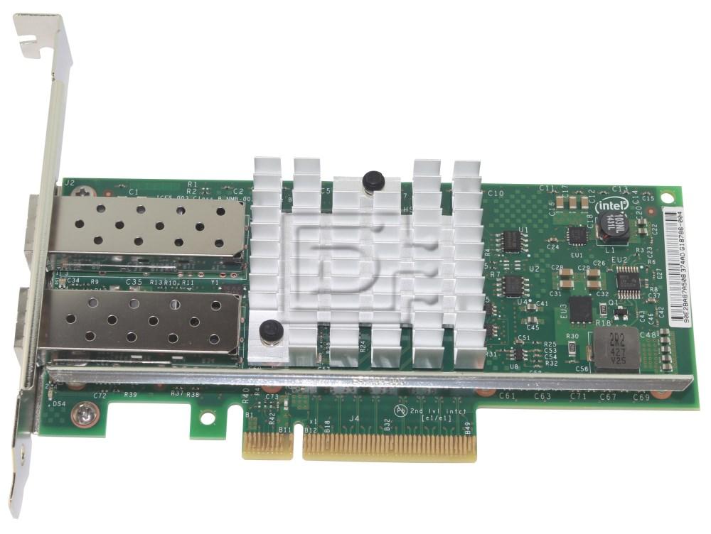 Dell VFVGR 0VFVGF X520-DA2 XYT17 0XYT17 942V6 0942V6 PCIe Express 10GbE Intel Server Adapter NIC Card Image 1 image