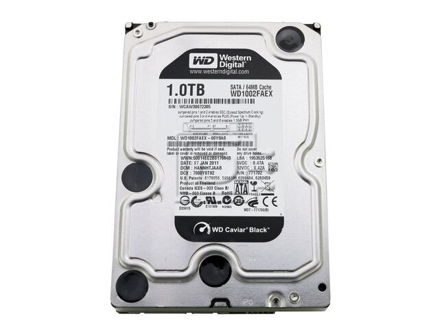 Black WD1002FAEX 1TB 7.2K 3.5" SATA Drive