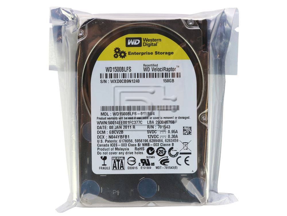 Western Digital WD1500BLFS VelociRaptor SATA Hard Drive Image 1 image