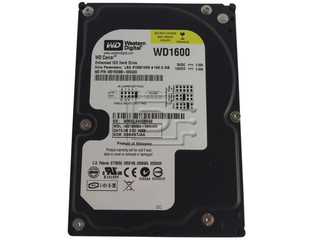 Western Digital WD1600BB WD1600BB-56RDAO EIDE Hard Drive image 1