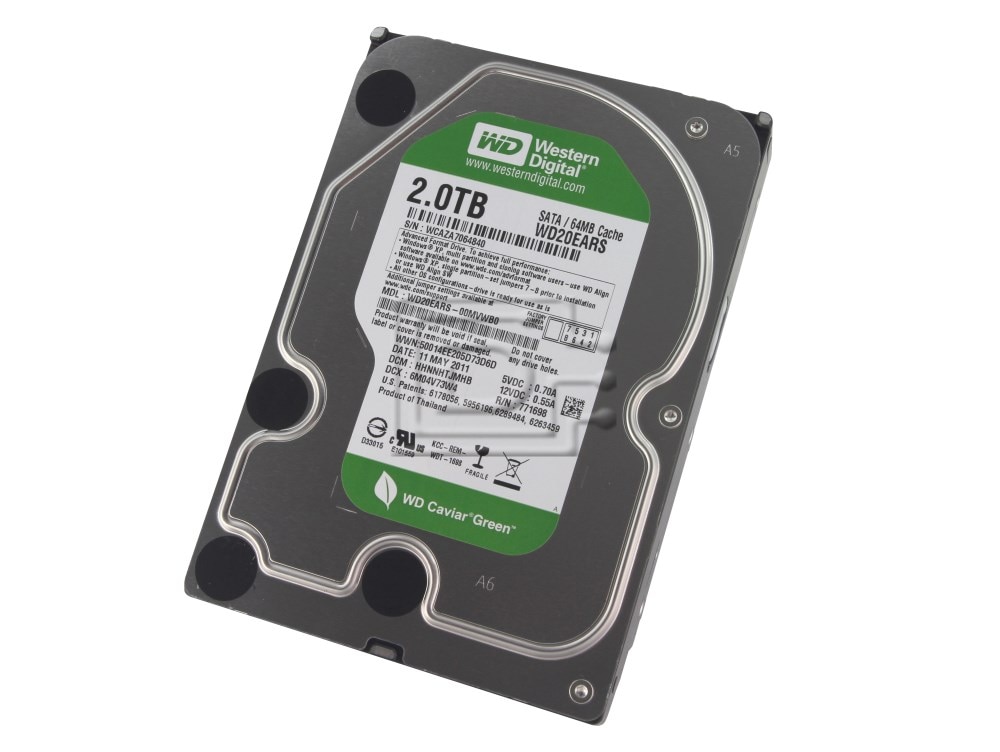 Western Digital WD20EARX WD 2.0TB 7.2K 6GB LFF SATA Hard Drive