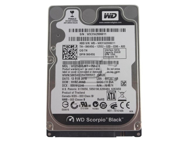 Western Digital WD2500BJKT K645G 0K645G 2.5" SATA Hard Drive Image 1 image