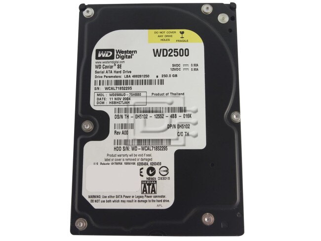 Western Digital WD2500JD H5102 0H5102 SATA Hard Drive Image 1 image