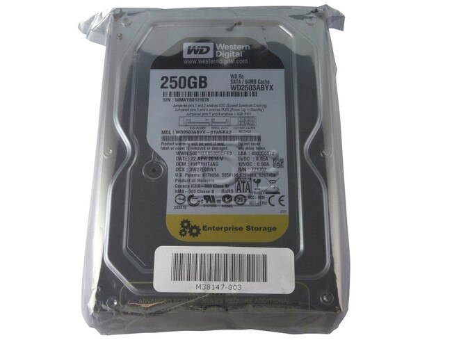 Western Digital RE4 WD2503ABYX 250GB 7.2K Enterprise SATA Hard Disk Drive