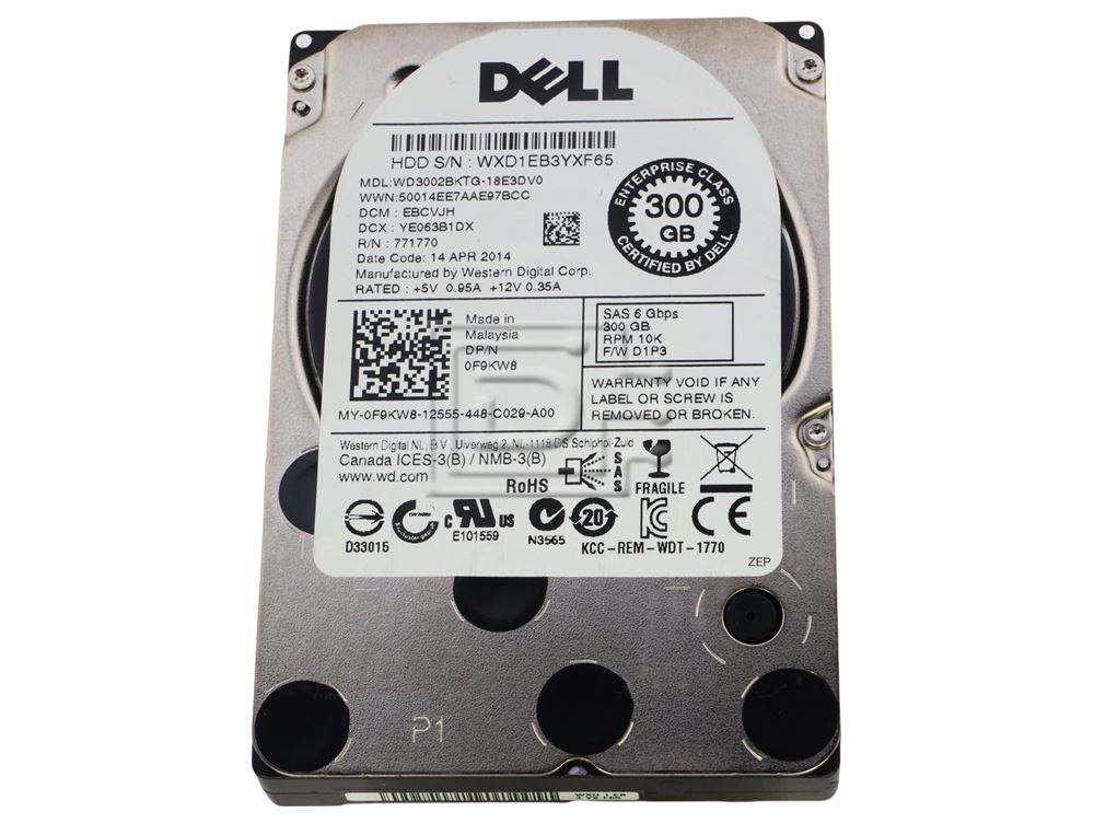 Dell MTV7G / Toshiba AL13SEB300 300GB 10K RPM 6Gbps SFF SAS Hard Drive