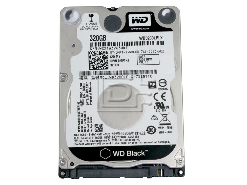 Dell Mptnj Western Digital Wd Black Wd30lplx 3gb 2 5 6gbps 7 2k Rpm Sata Hdd