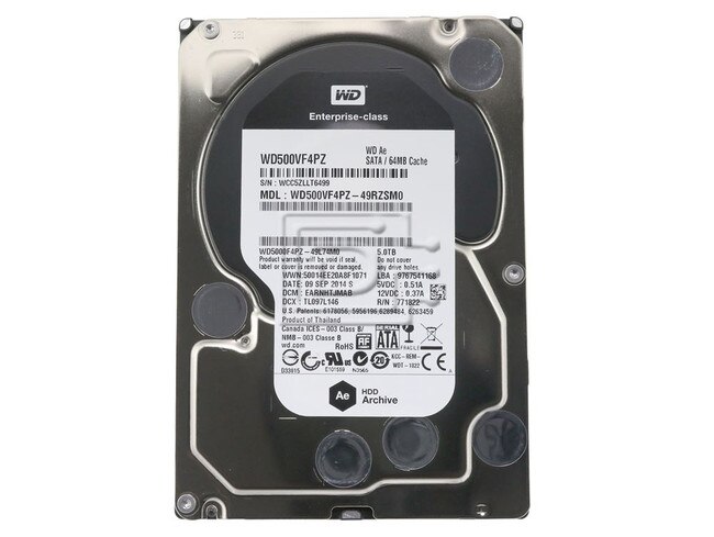 Western Digital WD500VF4PZ 5005470 7EQ2QYY6LMZFMUHN SATA Hard Drive image 3