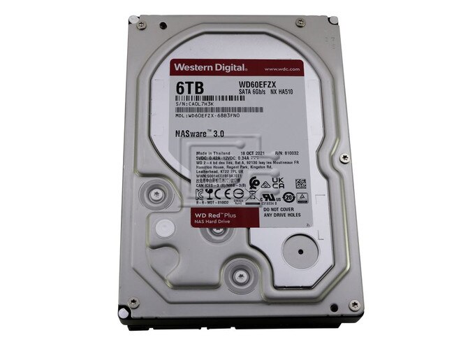 Western Digital RED WD60EFZX 6TB 128MB Cache 3.5 NAS SATA 6 Gb/s