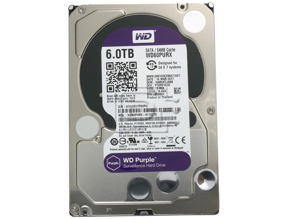 Western Digital Purple WD60PURX 6TB 3.5 Western Digital Purple WD60PURX 6TB 3.5