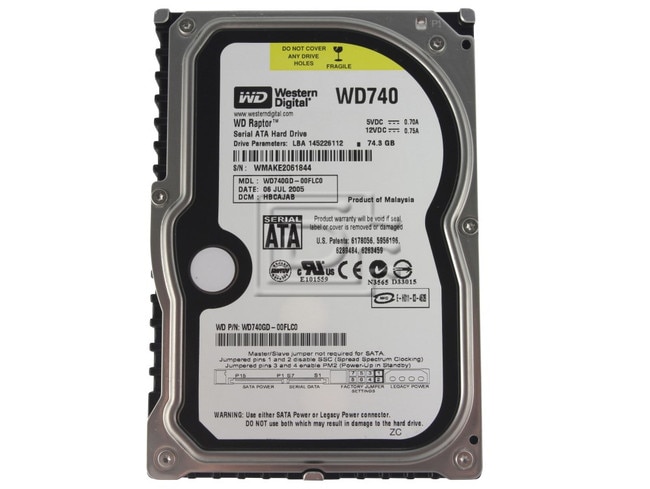 Western Digital WD740GD Raptor SATA Hard Drive image 1