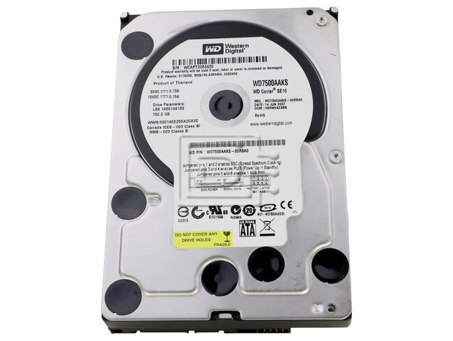 Western Digital WD7500AAKS SATA Hard Drive Image 1 image