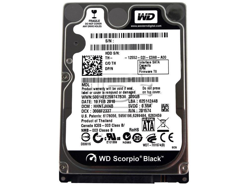 ＜新品・送料込み＞Sharp Eye 5.7 DISCO 2 　S-3047 Western Digital Scorpio Black WD5000BEKT SATA Hard Drive