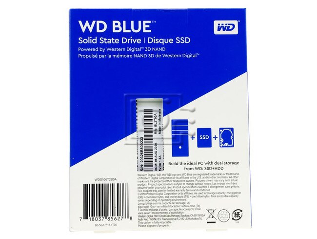 WD Blue™ - Disque SSD Interne - 3D Nand - 1To - 2.5 (WDS100T2B0A