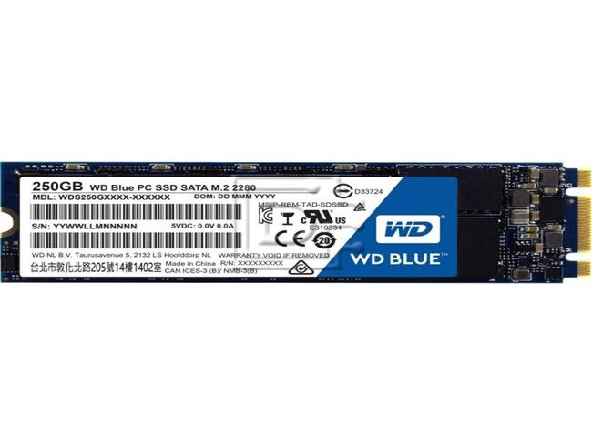 Nord fortryde Ernæring Western Digital WD Blue WDS250G1B0B 250GB M.2 2280 6Gbps TLC SATA SSD