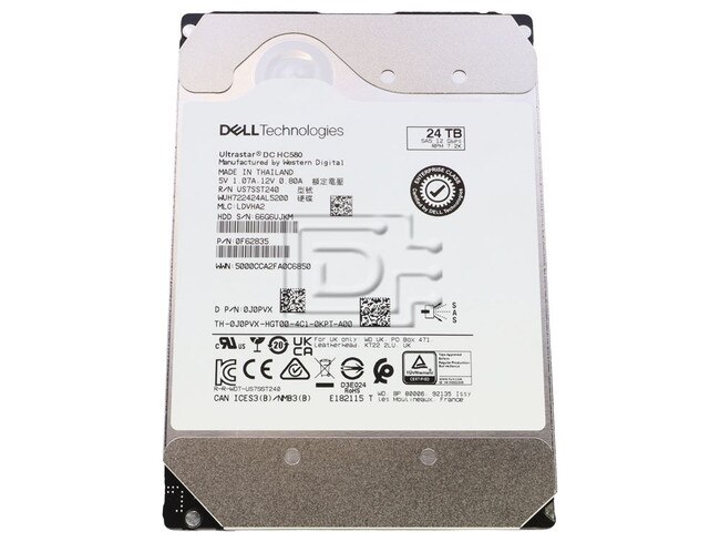Western Digital WUH722424AL5200 J0PVX 0J0PVX 0F62835 Dell 24TB SAS Hard Drive ME5 Image 1 image
