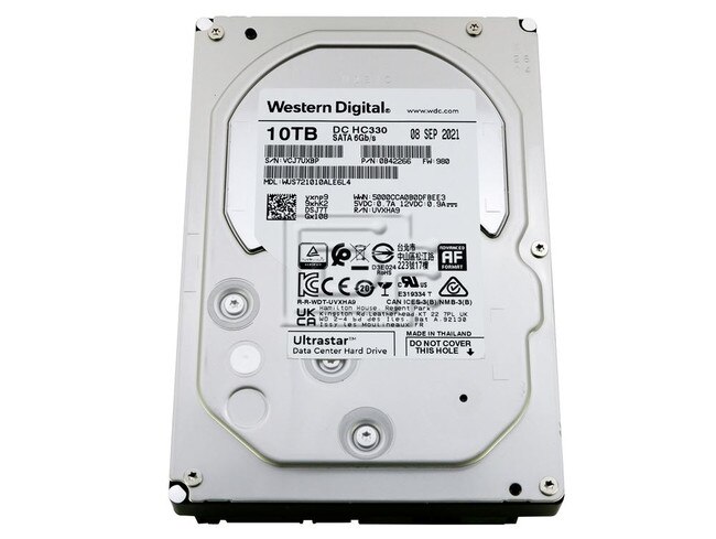 Western Digital WUS721010ALE6L4 0B42266 WD HC330 10TB SATA Hard Drive Image 1 image