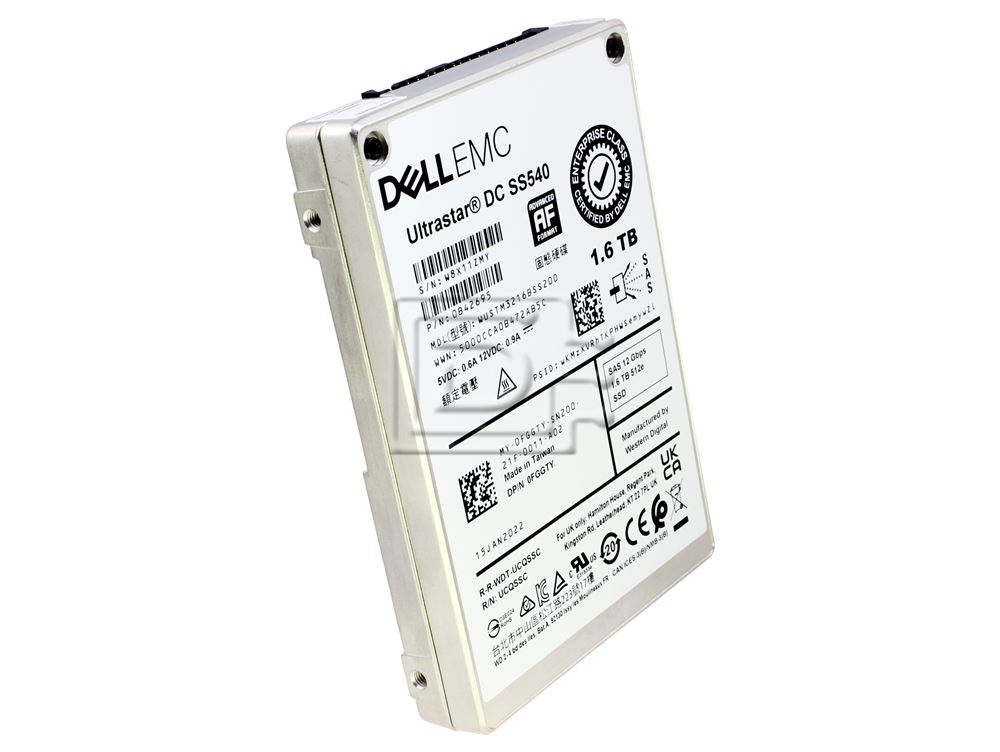 Western Digital WUSTM3216BSS200 FGGTY 0FGGTY 0B42695 Dell 1.6TB SAS SSD Image 1 image