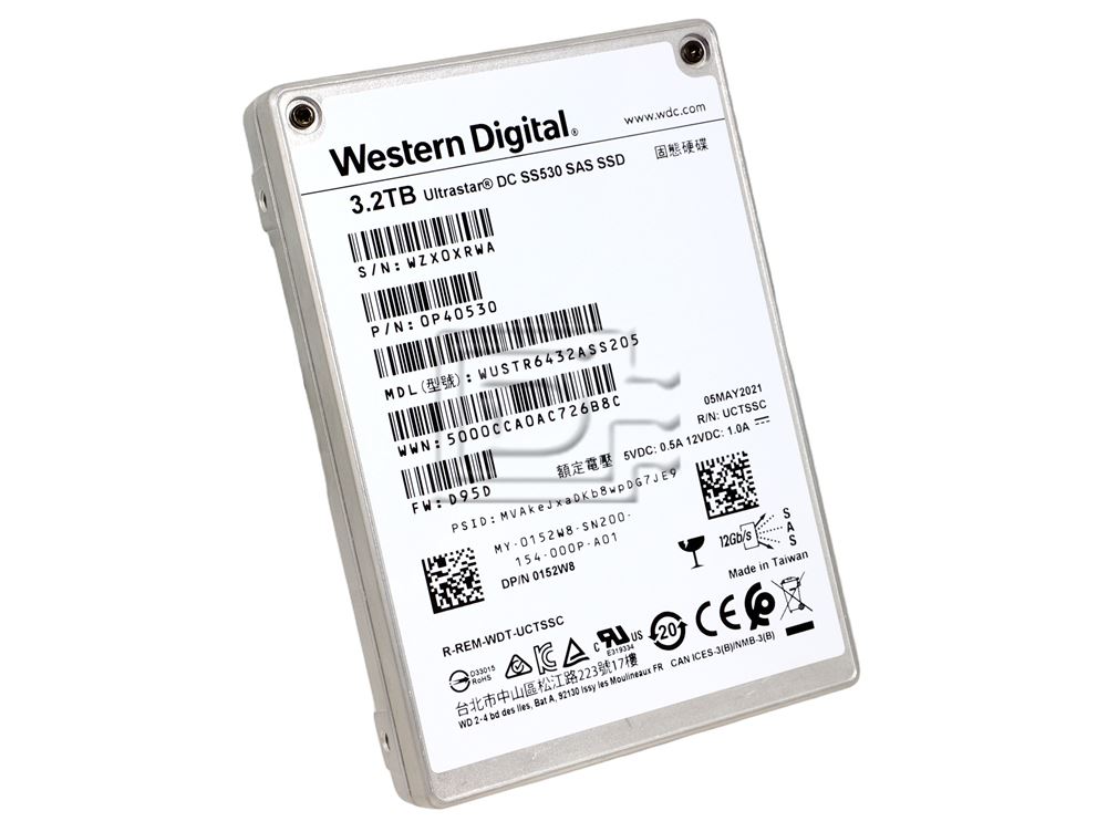 HGST WUSTR6432ASS205 0B40340 0P40530 152W8 0152W8 SAS Solid State Drive Image 1 image