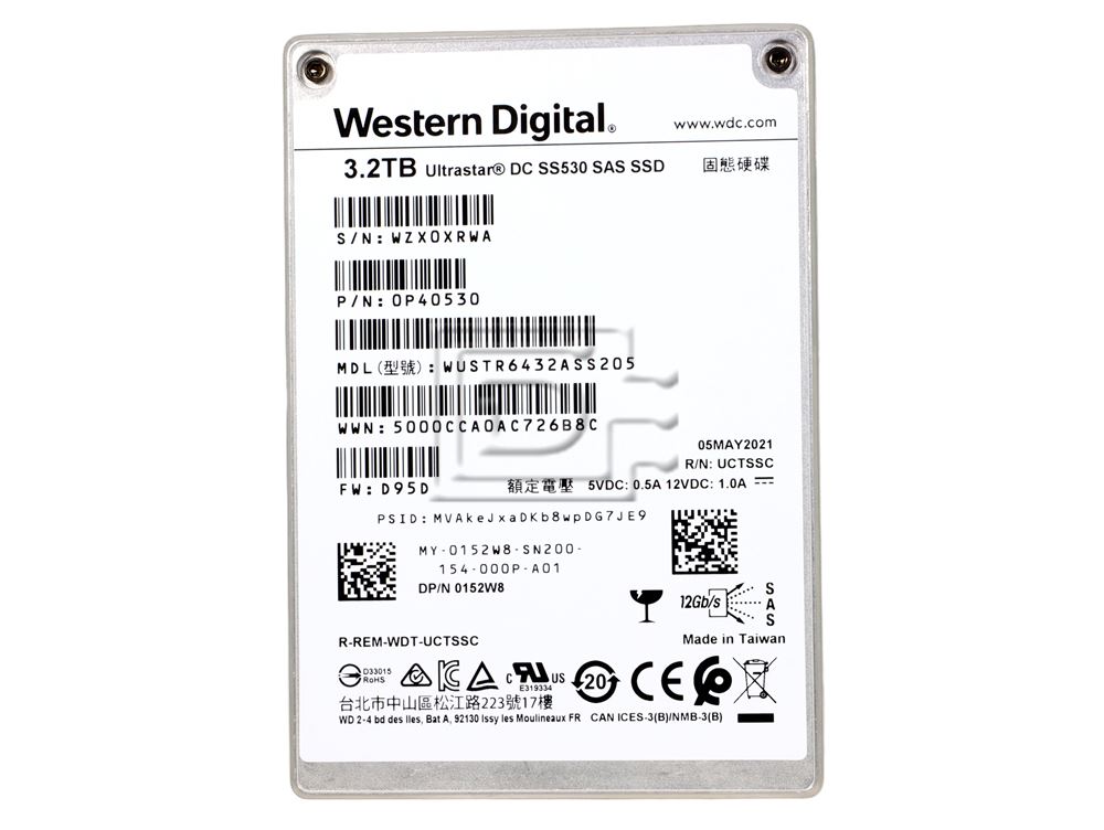 HGST WUSTR6432ASS205 0B40340 0P40530 152W8 0152W8 SAS Solid State Drive Image 2 image