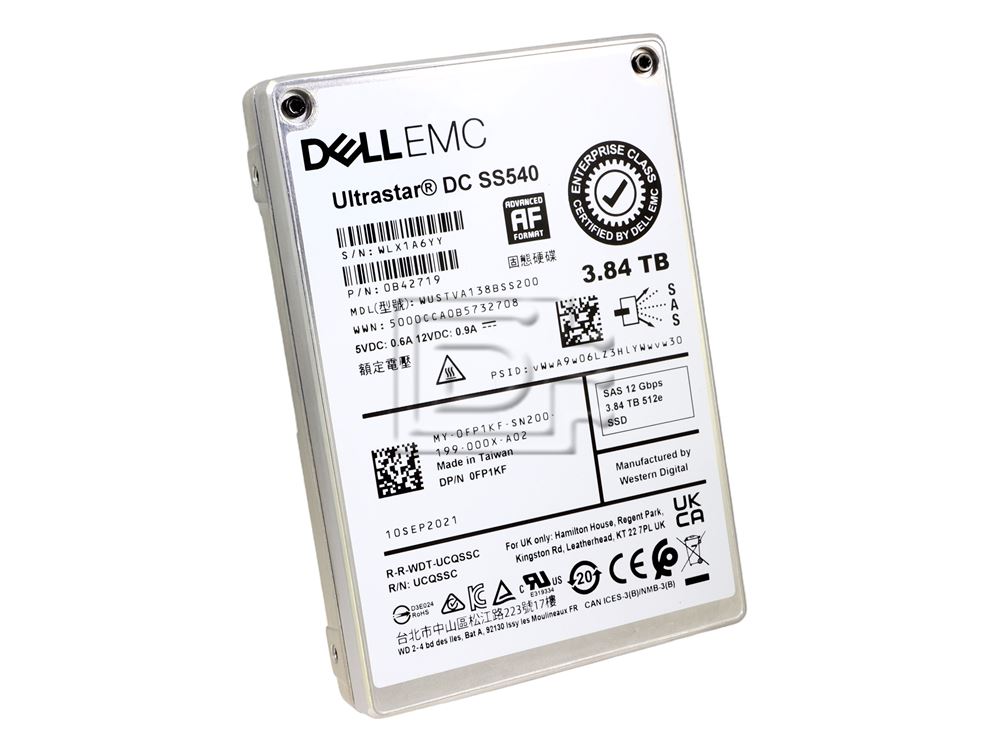 Dell XCRDV / Toshiba PX05SRB384Y 3.84TB 2.5