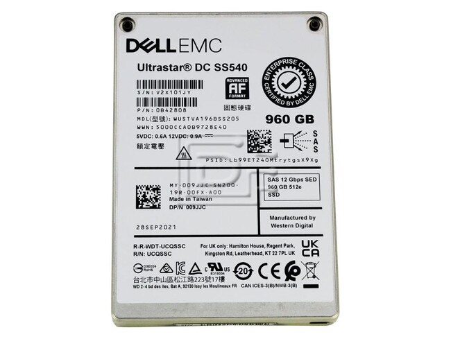 Western Digital WUSTVA196BSS205 09JJC 009JJC 0B42808 SAS eSSD image 1