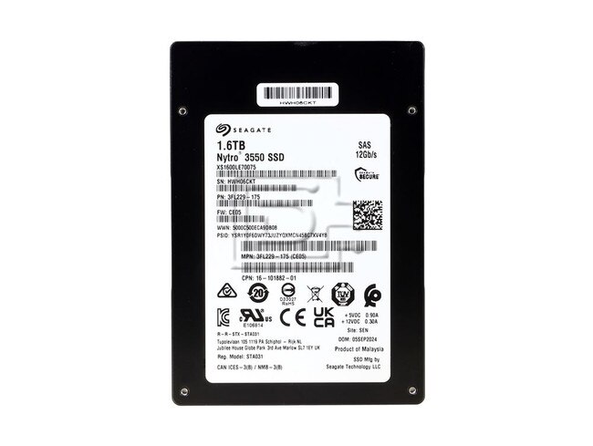 Seagate XS1600LE70075 Nytro 1.6TB SAS U.2 SSD ISE Image 2 image