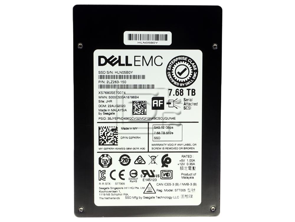 Seagate XS7680SE70074 2PKRH 02PKRH 7.68TB SAS Solid State Drive Image 2 image