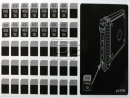 Dell YF199 Dell hard drive tray stickers